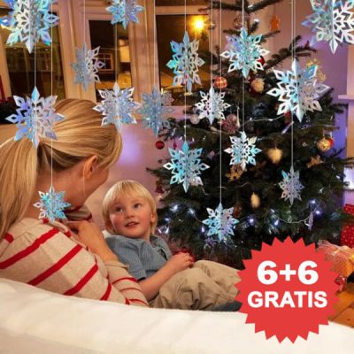 12x 3D holografische Schneeflocken | HOLOFLAKE