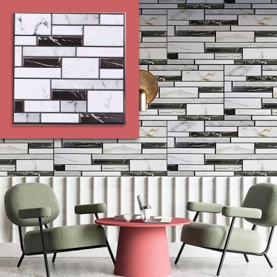 3D-Wandaufkleber mit Marmoroptik (10 Stück/0,9 m²) | MARBLEBLOCKS