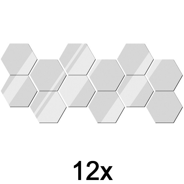 1x Spiegel Wandaufkleber (12er Set) | HEXAGEM