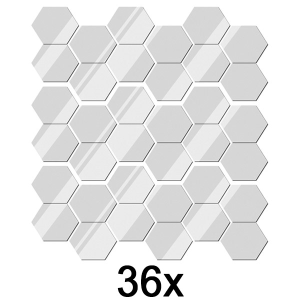 3x Spiegel Wandaufkleber (12er Set) | HEXAGEM