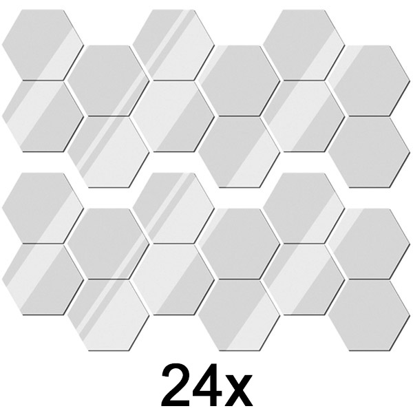 2x Spiegel Wandaufkleber (12er Set) | HEXAGEM